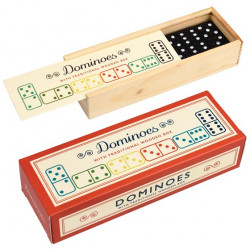 Klasické domino v dřevěné krabičce