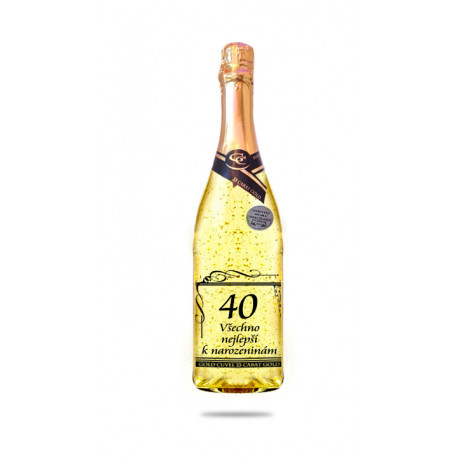 Narozeninové víno se zlatem - 40 let