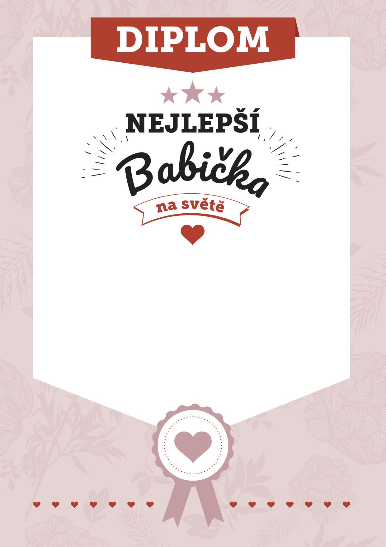Diplom nejlepší babička na světě, Diplom pro babičku 02