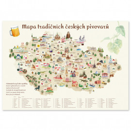 Pivní mapa - stírací
