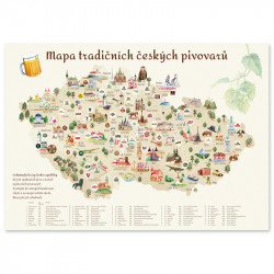 Pivní stírací mapa