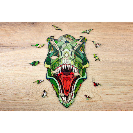 Eco-wood-art - dřevěné puzzle Chameleon