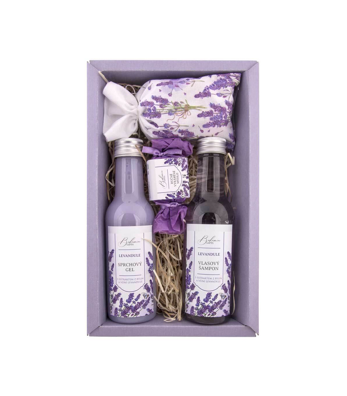 Dárkové balení gel + šampon + sůl levandule