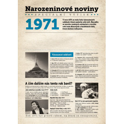 Narozeninové noviny 1971