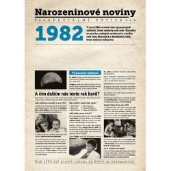 Narozeninové noviny 1982 s vlastním textem