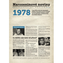 Narozeninové noviny 1978 s vlastním textem