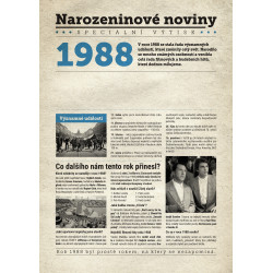 Narozeninové noviny 1988  s vlastním textem