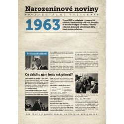 Narozeninové noviny 1963 s vlastním textem