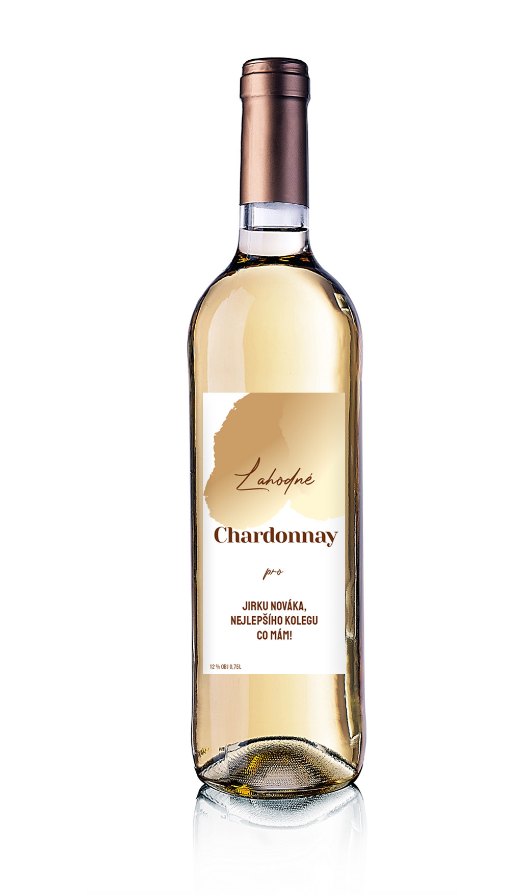 Levně Dárkové víno Chardonnay s originální etiketou, Bílé víno