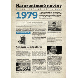 Narozeninové noviny 1979 s vlastním textem