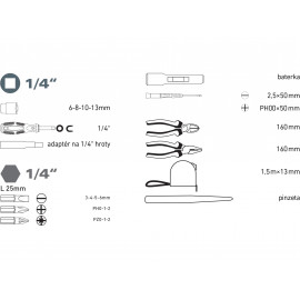 Sada nářadí pro dámy Extol  - 23 ks
