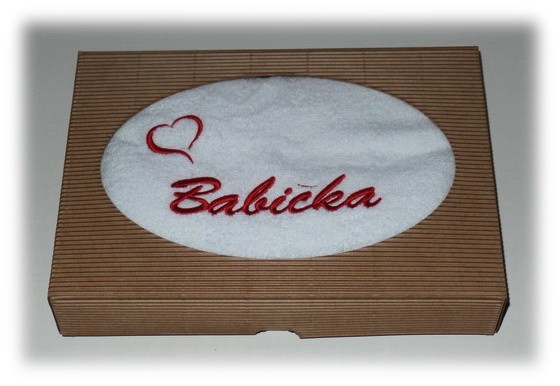 Ručník s věnováním Babička