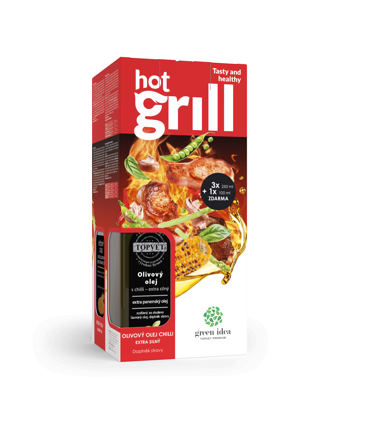 HOT GRILL - Sada 100% rostlinných olejů na grilování