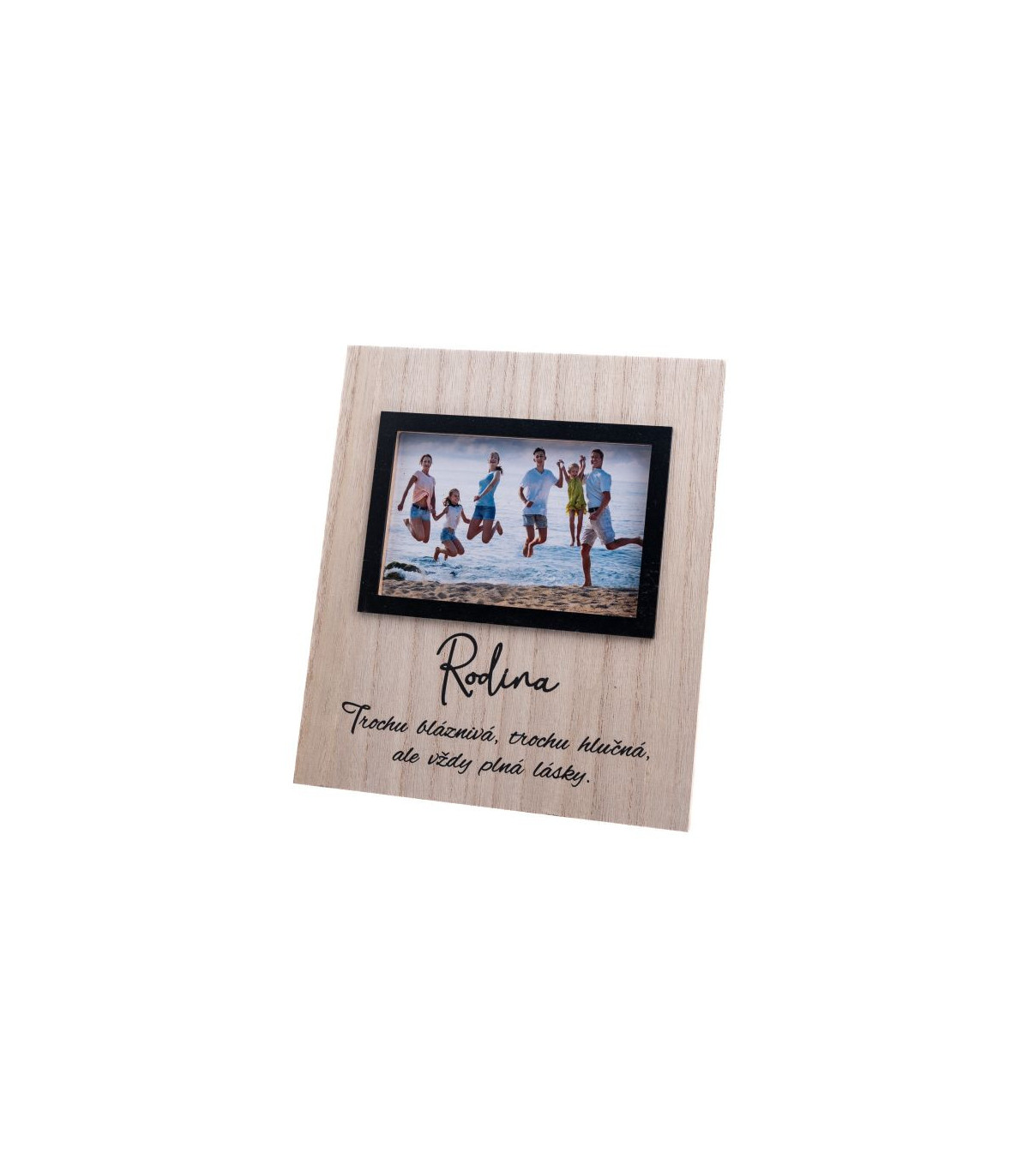 Dřevěný nástěnný fotorámeček - Rodina