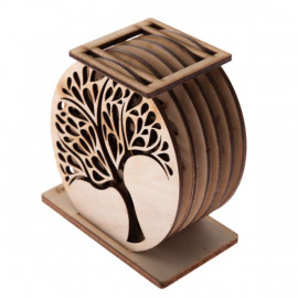 Sada dřevěných podtácků - Strom