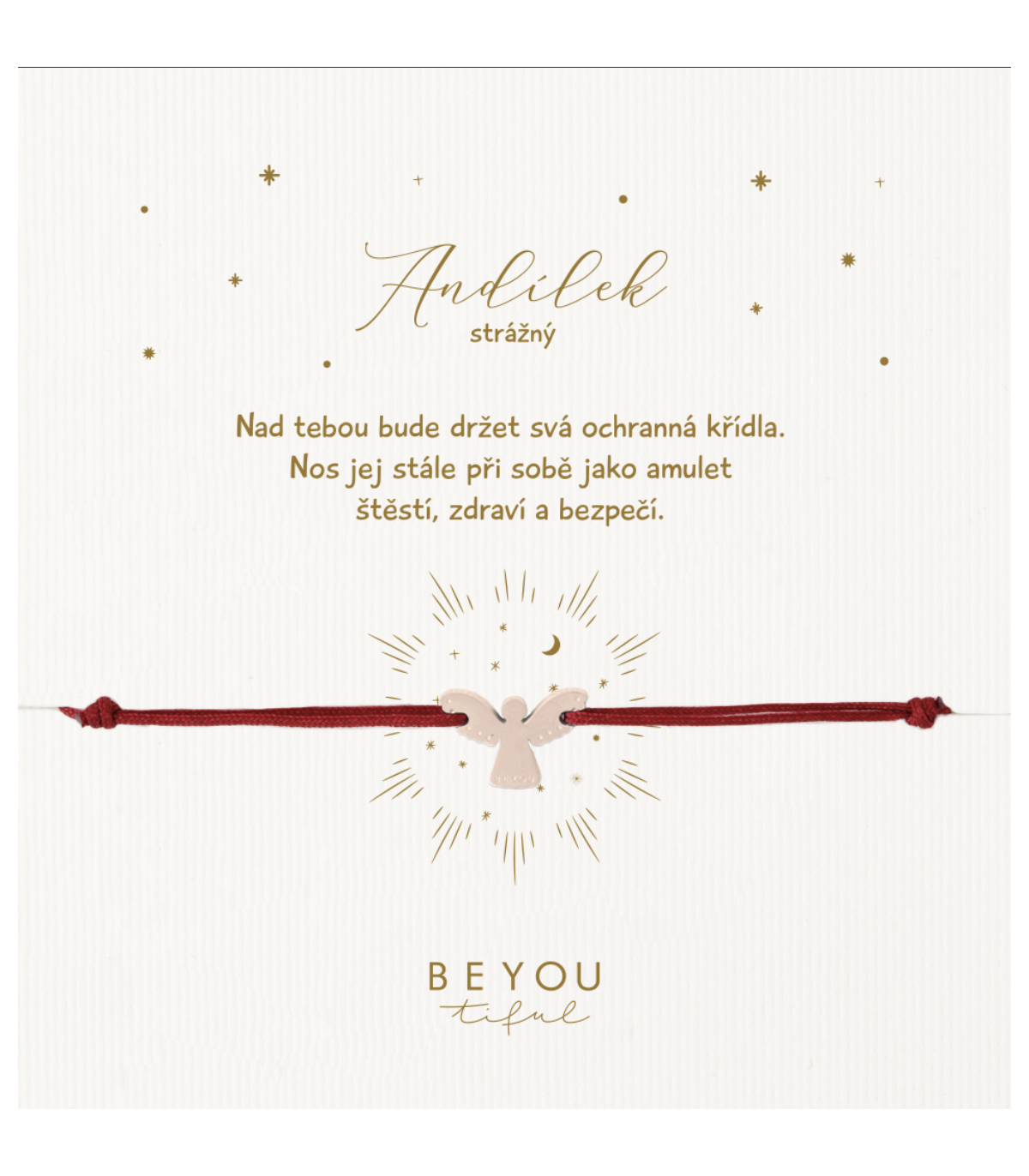 Dárková karta s náramkem Andílek