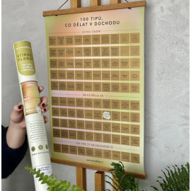 Stírací plakát - 100 tipů, co dělat v důchodu