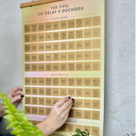 Stírací plakát - 100 tipů, co dělat v důchodu