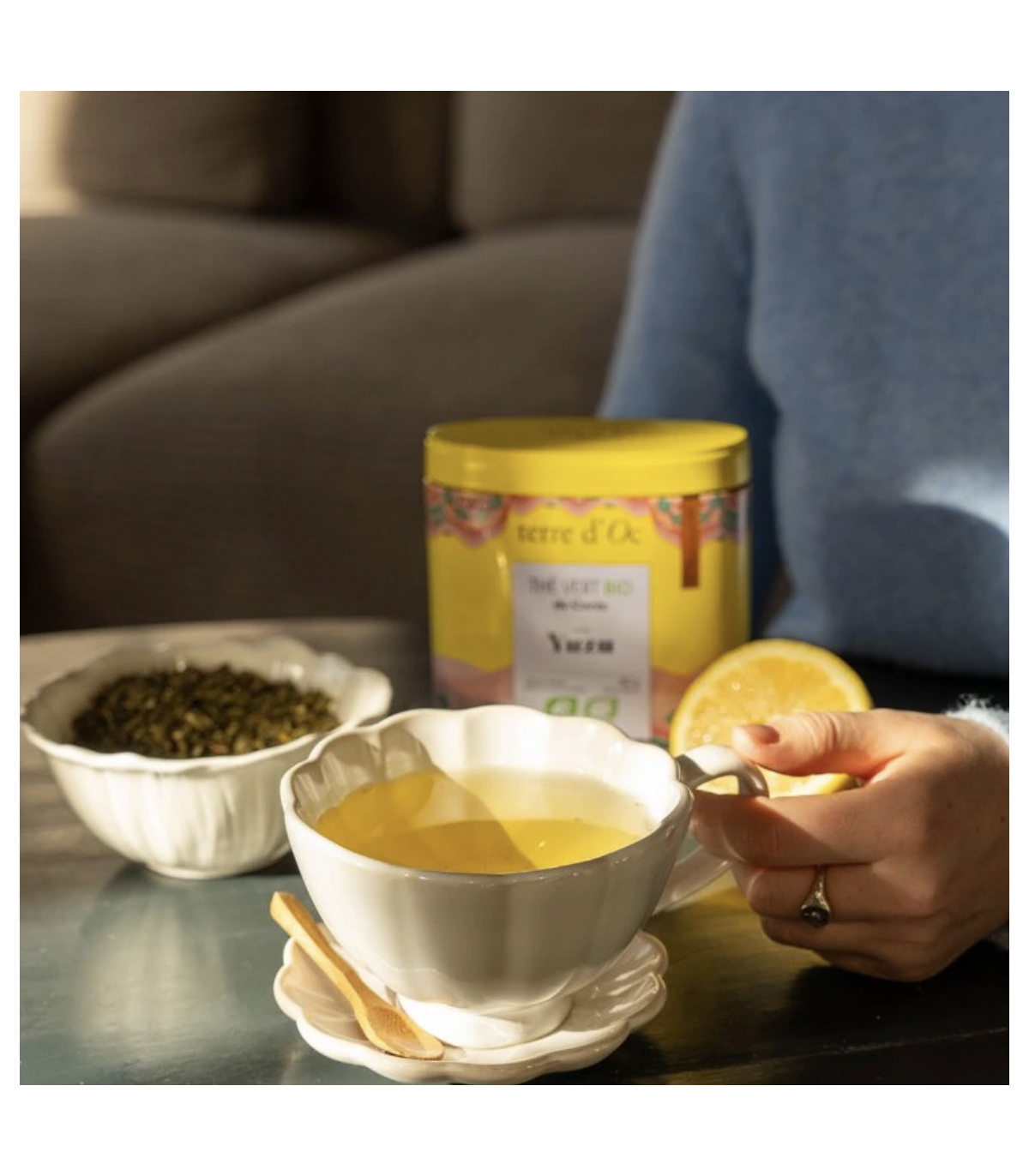 Korejský zelený čaj s YUZU v plechovce