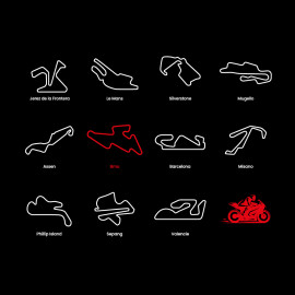 Tričko - okruhy Moto GP