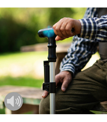 Teleskopická hůl s LED, alarmem a podavačem předmětů