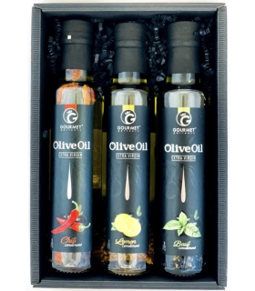 Triáda olivových olejů s příchutí