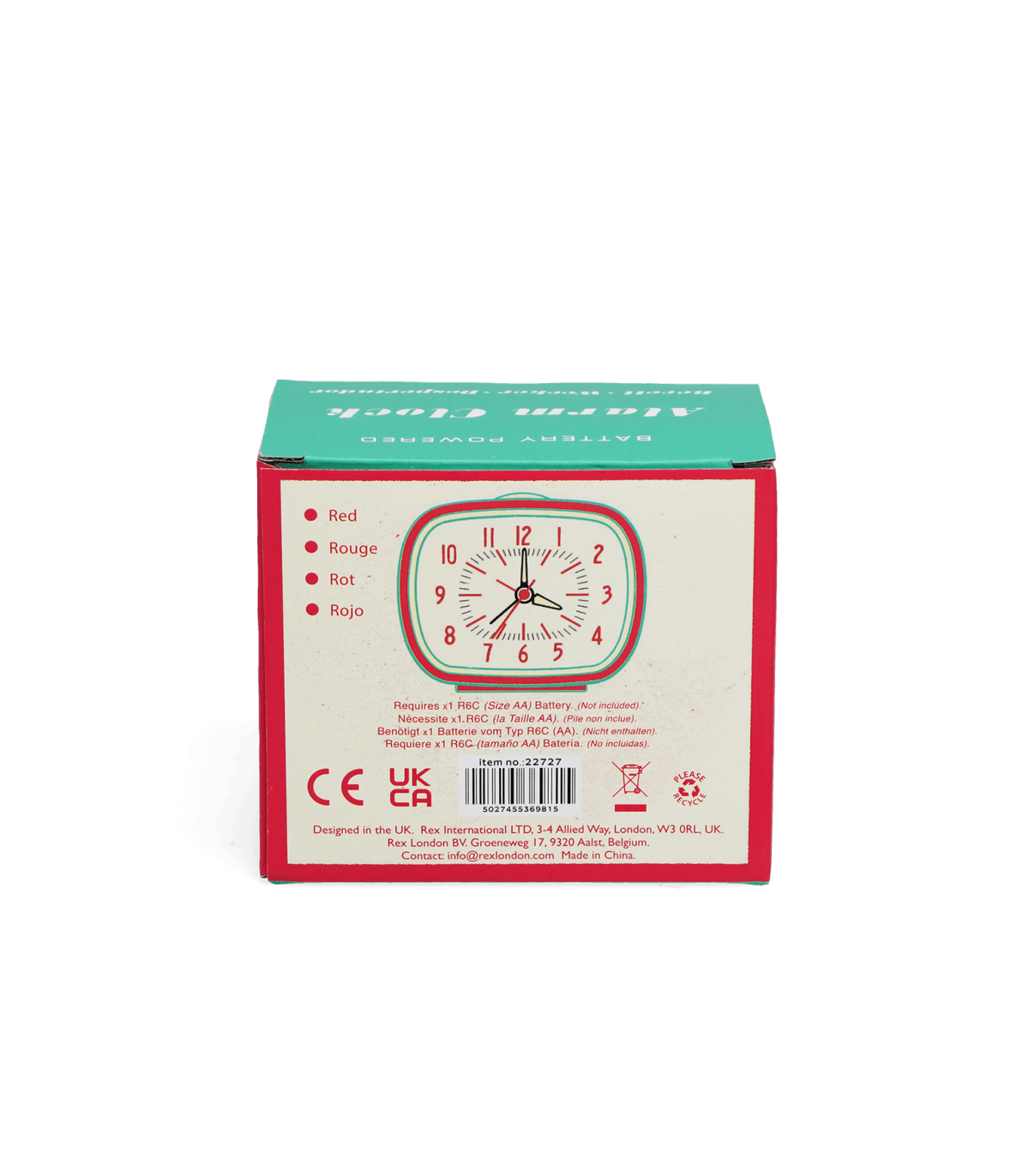 Retro budík červený