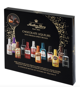 Čokoládové likérové lahvičky v dárkové kazetě