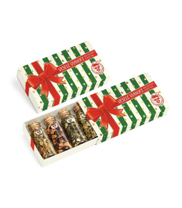 Dárková sada sypaných čajů "Veselé Vánoce" – dárková sada sypaných čajů pro babičku a dědečka | Babičkářství.cz