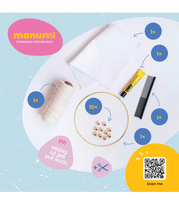 Macramé startovací sada – lapač snů | Kreativní dárek pro babičku