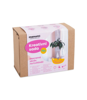 Macramé startovací sada – závěs na květináč | Kreativní dárek pro babičku