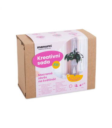 Macramé startovací sada – závěs na květináč | Kreativní dárek pro babičku