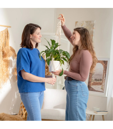 Macramé startovací sada – závěs na květináč | Kreativní dárek pro babičku