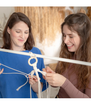 Macramé startovací sada – závěs na květináč | Kreativní dárek pro babičku