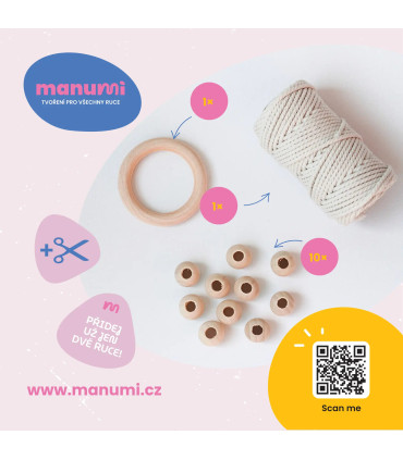 Macramé startovací sada – závěs na květináč | Kreativní dárek pro babičku