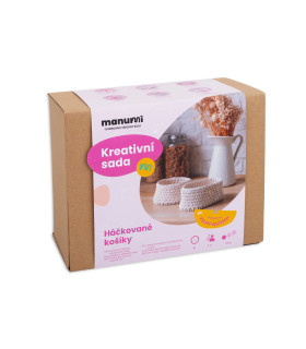 Startovací sada na háčkovaný košík | Dárek pro babičku