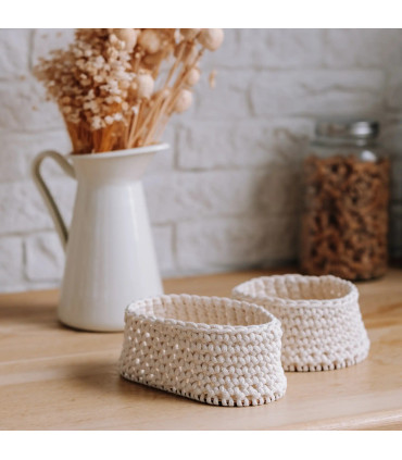 Startovací sada na háčkovaný košík | Dárek pro babičku