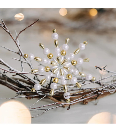 Kreativní sada – vánoční hvězdy z korálků | Dárek pro babičku