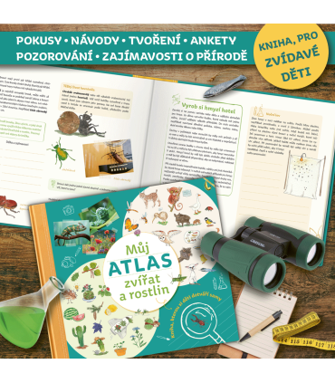 Můj atlas zvířat a rostlin - Kniha, kterou si děti dotváří samy