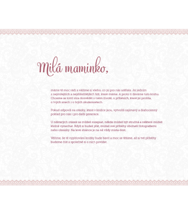 Maminko, vyprávěj  - Kniha pro předávání příběhů