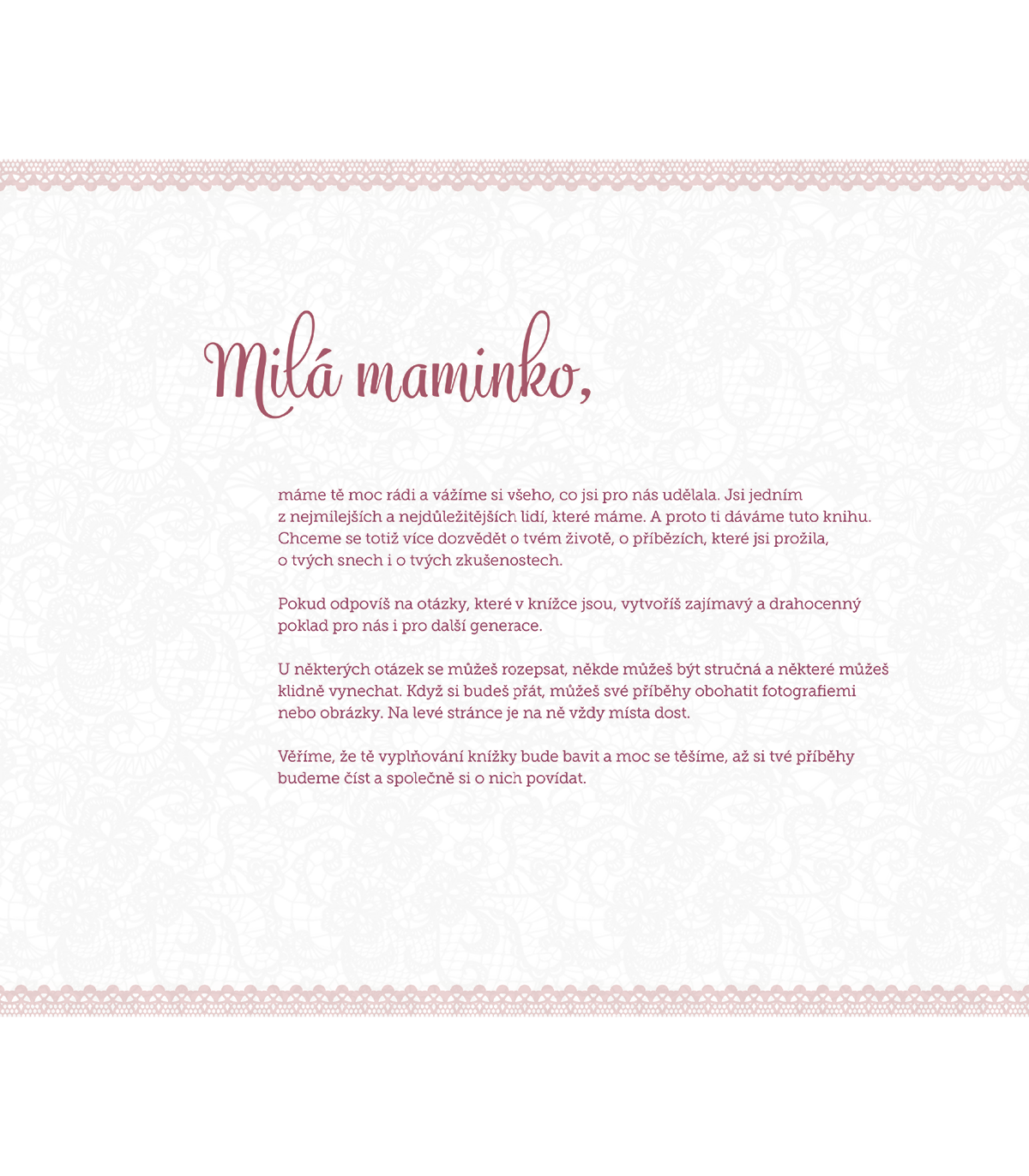 Maminko, vyprávěj  - Kniha pro předávání příběhů