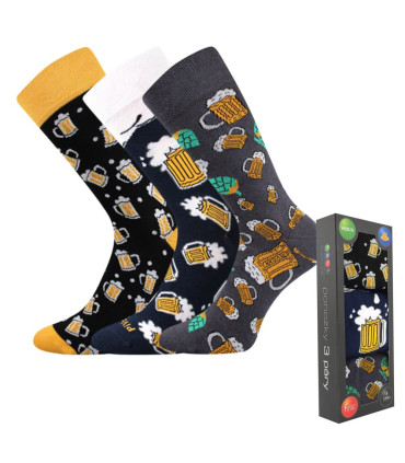 Ponožky s motivem piva 3 páry – vtipný dárek pro tatínka i dědečka | Babičkářství.cz