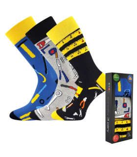 Ponožky s motivem nářadí 3 páry – dárek pro dědečka kutila | Babičkářství.cz