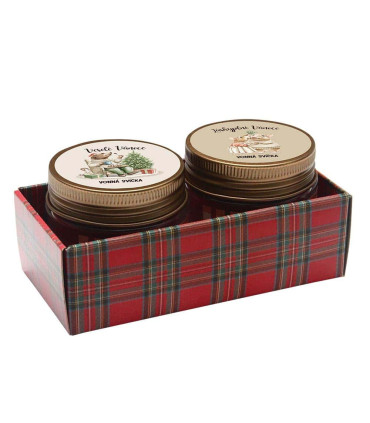 Dárkové balení svíček v krabičce 2ks – Láskyplné Vánoce