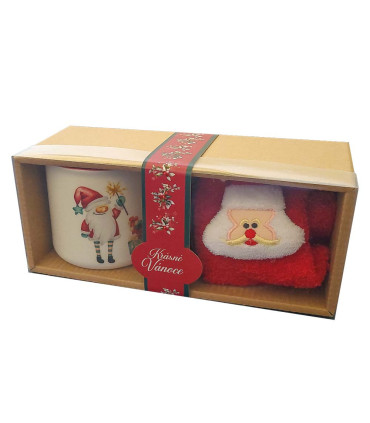 Vánoční dárkový set Krásné Vánoce – vánoční hrnek a ponožky