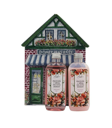 Kosmetická sada Domek plný růží – 2x sprchový gel 100 ml