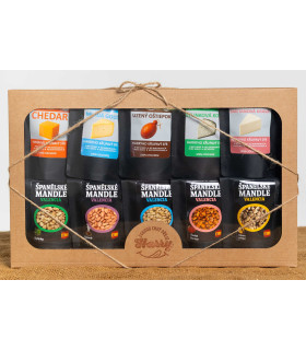 Dárková sada sýrů a mandlí – dárek pro dědečka