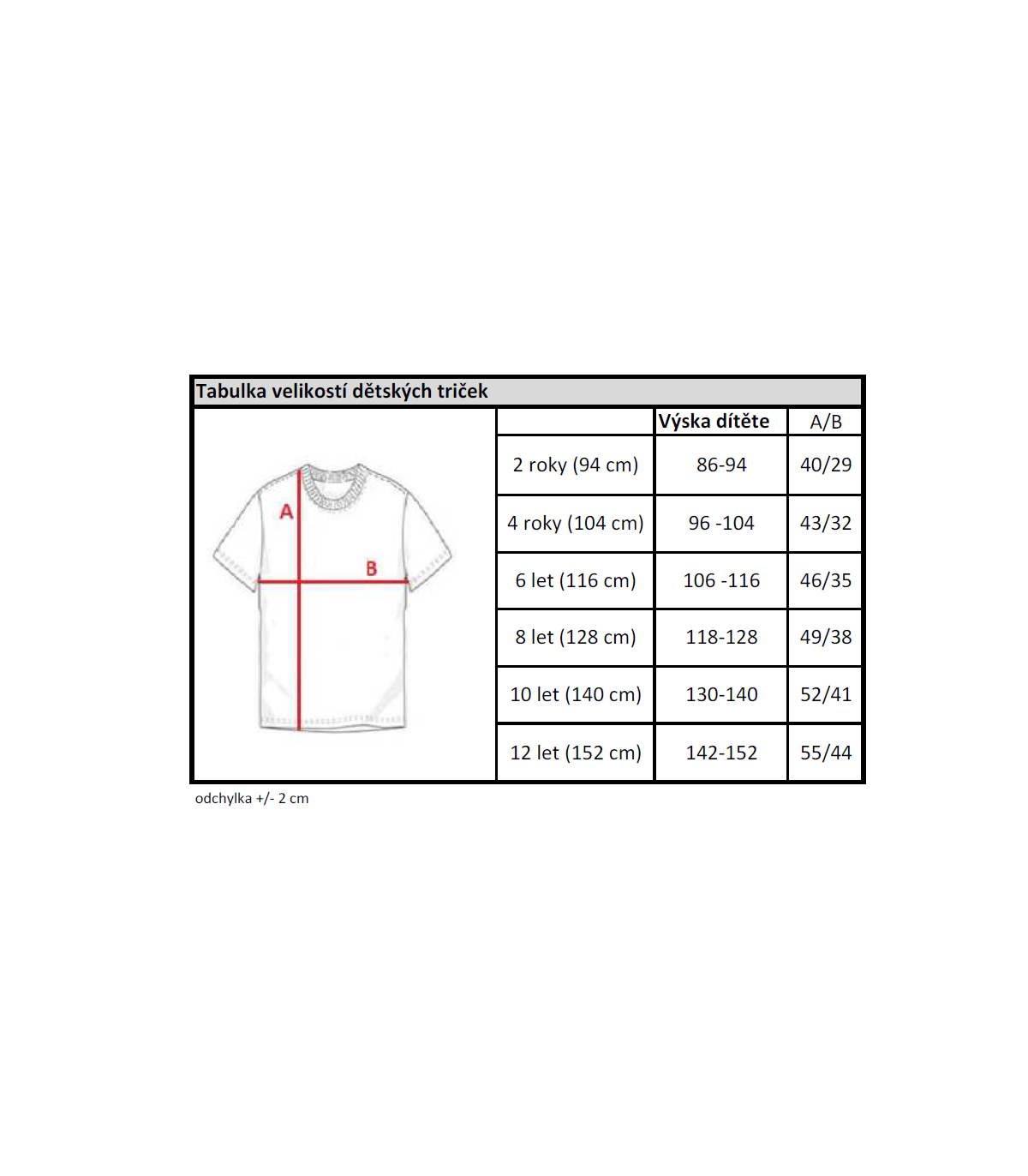 Dětské tričko Základní šestka
