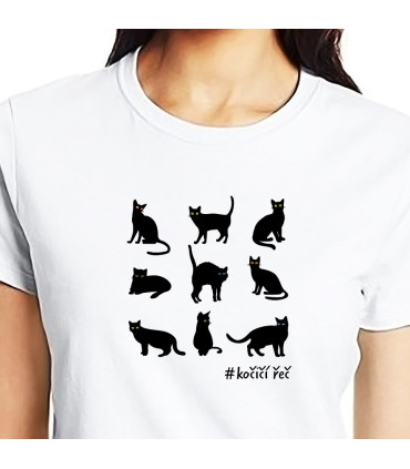 Dámské tričko Kočičí řeč