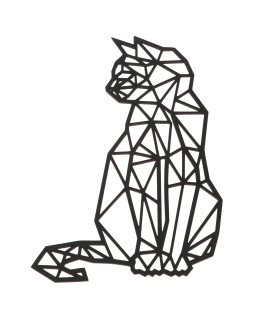 Dřevěná dekorace na zeď - KOČKA